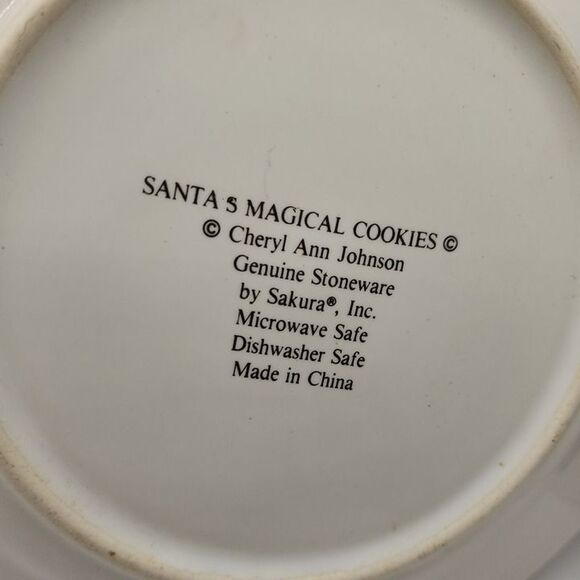 Vintage Santa's Magical Cookies plate and mug - Picture 7 of 10